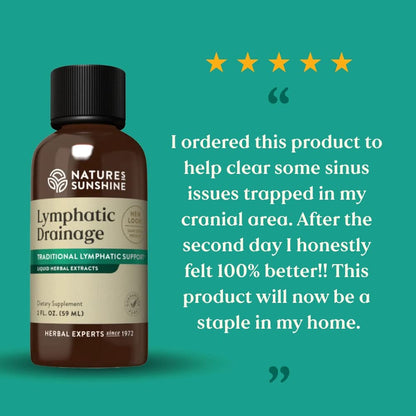 Nature's Sunshine Lymphatic Drainage, 2 Fl. Oz | Lymphatic Drainage Supplement Promotes The Efficient Drainage of The Lymphatic System to Promote Overall Health - Maple Wellness Supplements