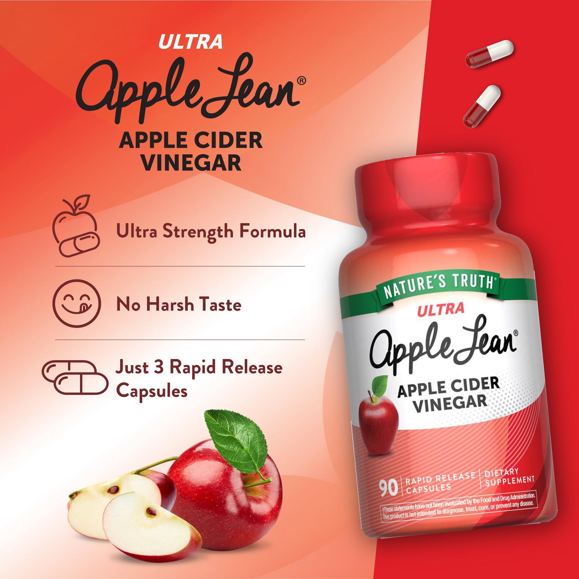 Nature's Truth Apple Cider Vinegar Pills | 90 Capsules | Non-GMO & Gluten Free Supplement - Maple Wellness Supplements