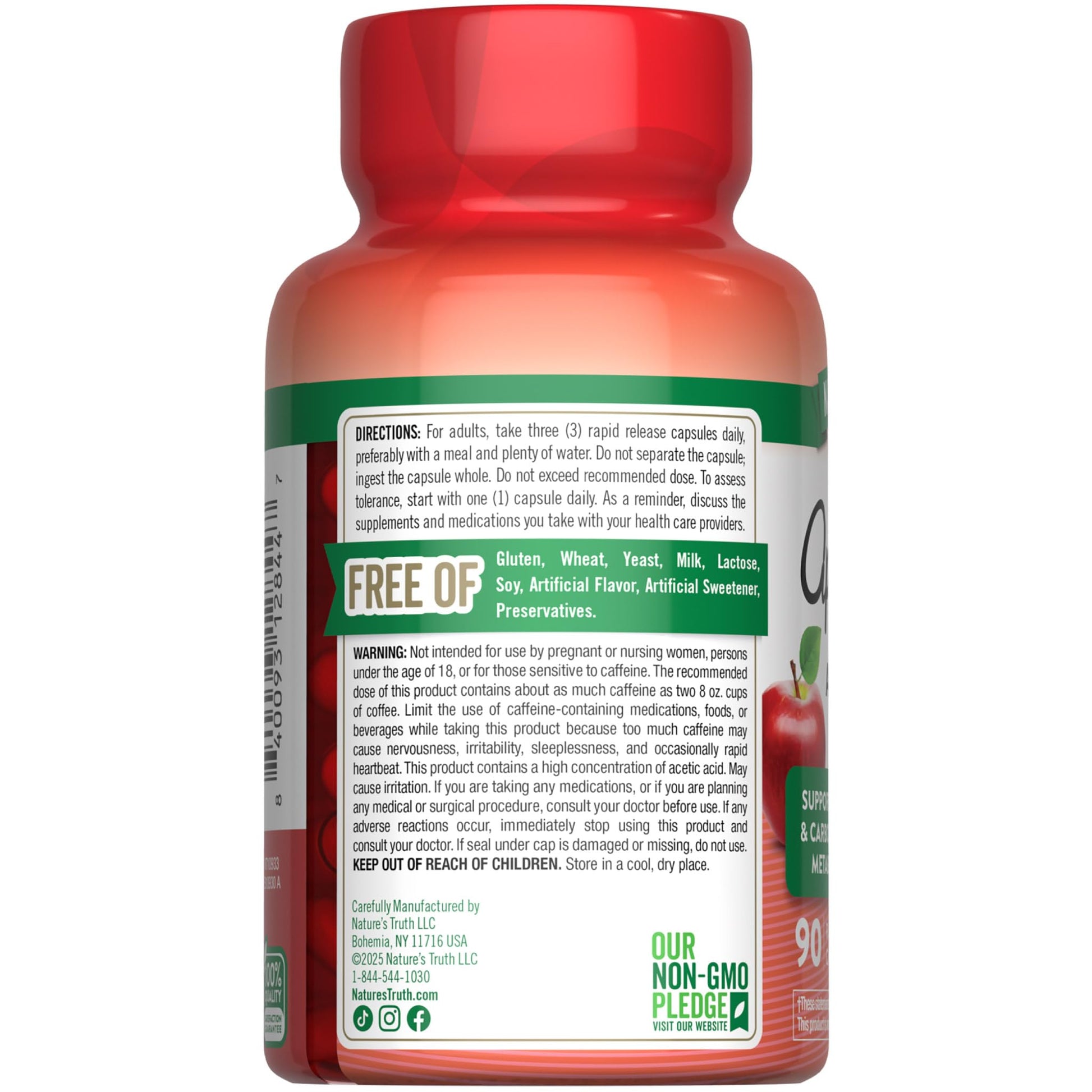Nature's Truth Apple Cider Vinegar Pills | 90 Capsules | Non-GMO & Gluten Free Supplement - Maple Wellness Supplements