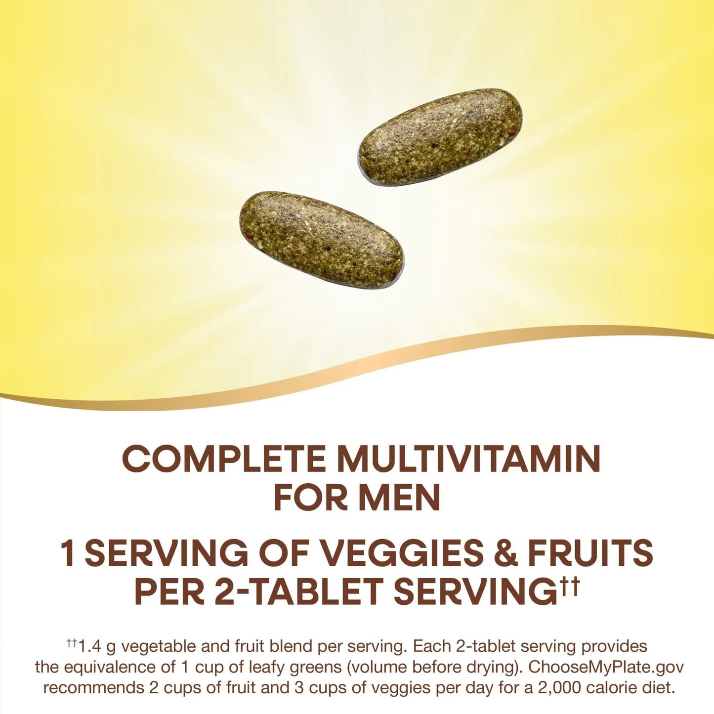 Nature's Way Alive! Garden Goodness Men's Multivitamin, Veggie & Fruit Blend (1400mg per serving), Made with Organic Kale, 60 Count - Maple Wellness Supplements