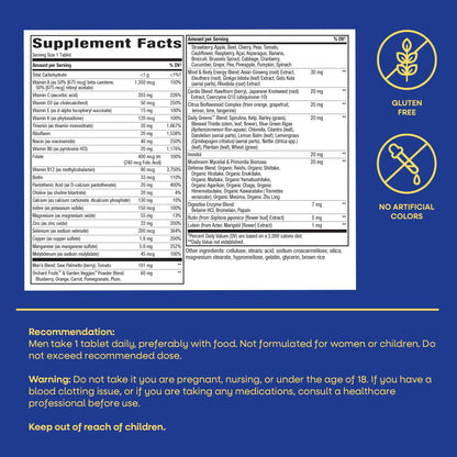 Nature's Way Alive! Men’s 50+ Daily Ultra Multivitamin, High Potency Formula, Supports Healthy Brain, Eyes & Heart*, with Methylated B12 - Maple Wellness Supplements