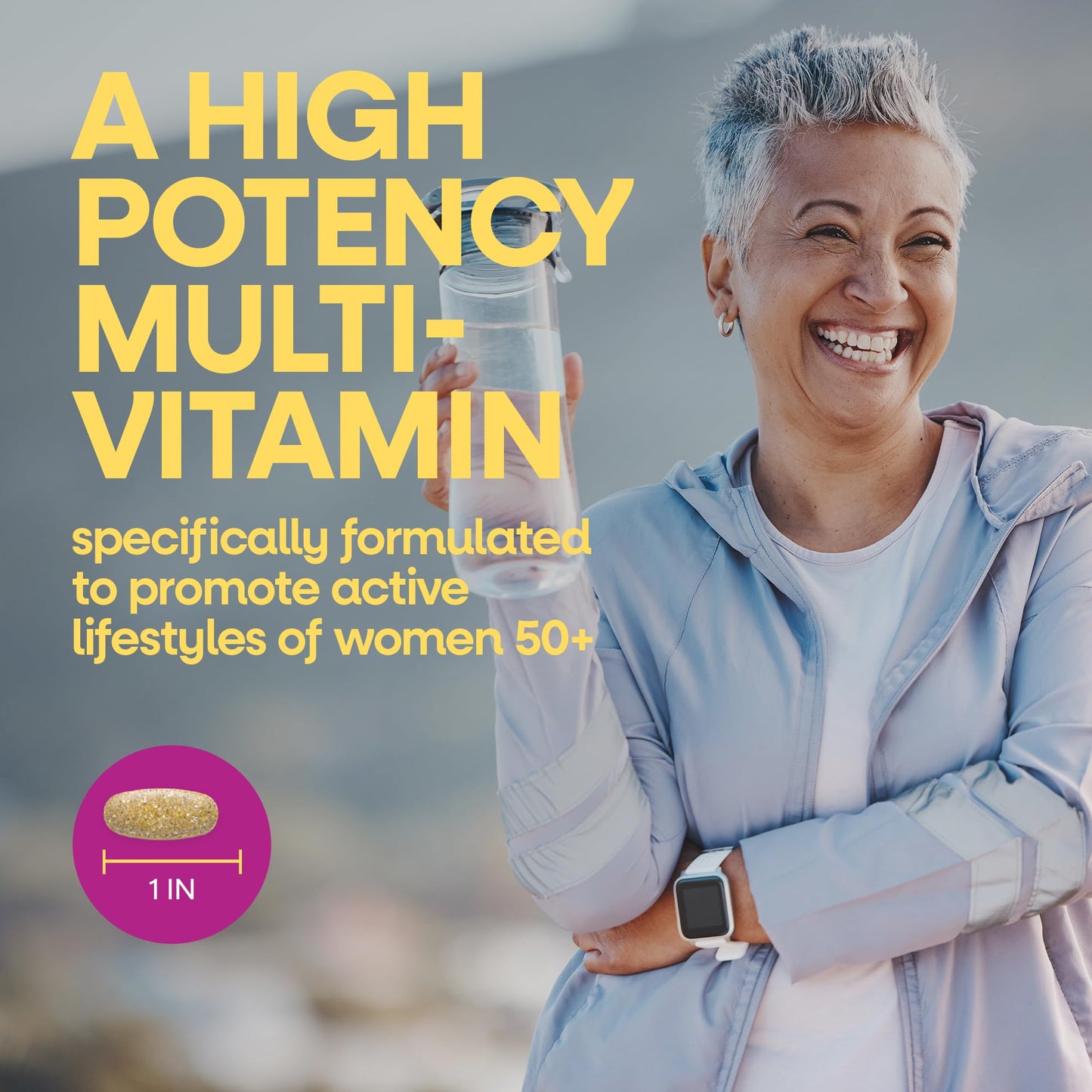 Nature’s Way Alive! Ultra Potency Multivitamin for Women 50 Plus, Complete High Potency Formula with Vitamin D3, C, E, Methylated B12, Supports, - Maple Wellness Supplements