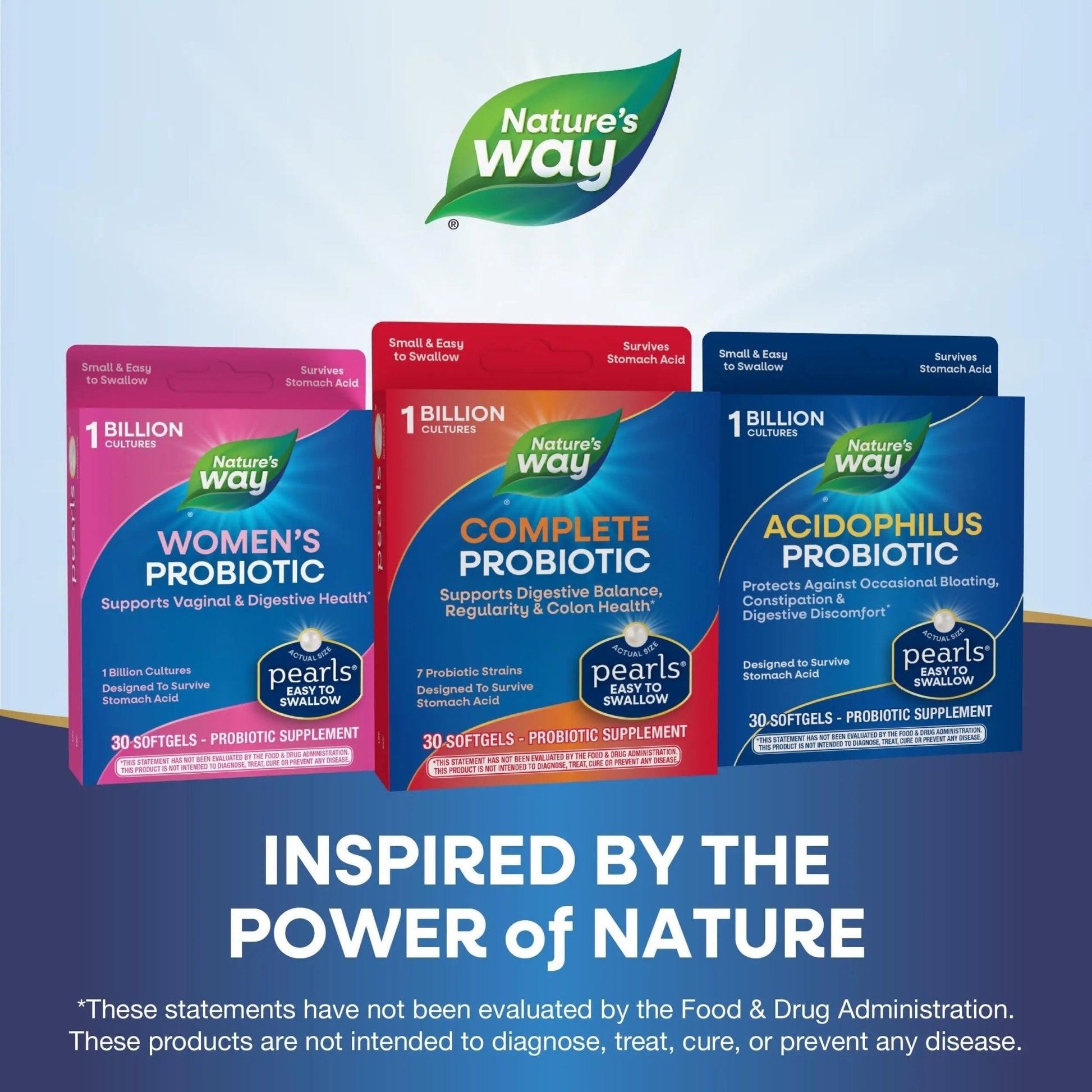 Nature's Way Complete Probiotic Pearls, Supports Digestive Balance*, 1 Billion Live Cultures, Supplement for Men and Women, No Refrigeration Required, 30 softgels - Maple Wellness Supplements