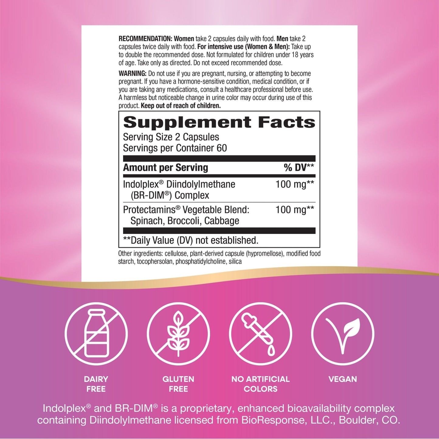 Nature's Way DIM-Plus, DIM Supplement, Supports Balanced Estrogen Metabolism*, Supports Estrogen Hormone Balance*, Diindolylmethane, 120 Vegan Capsules - Maple Wellness Supplements