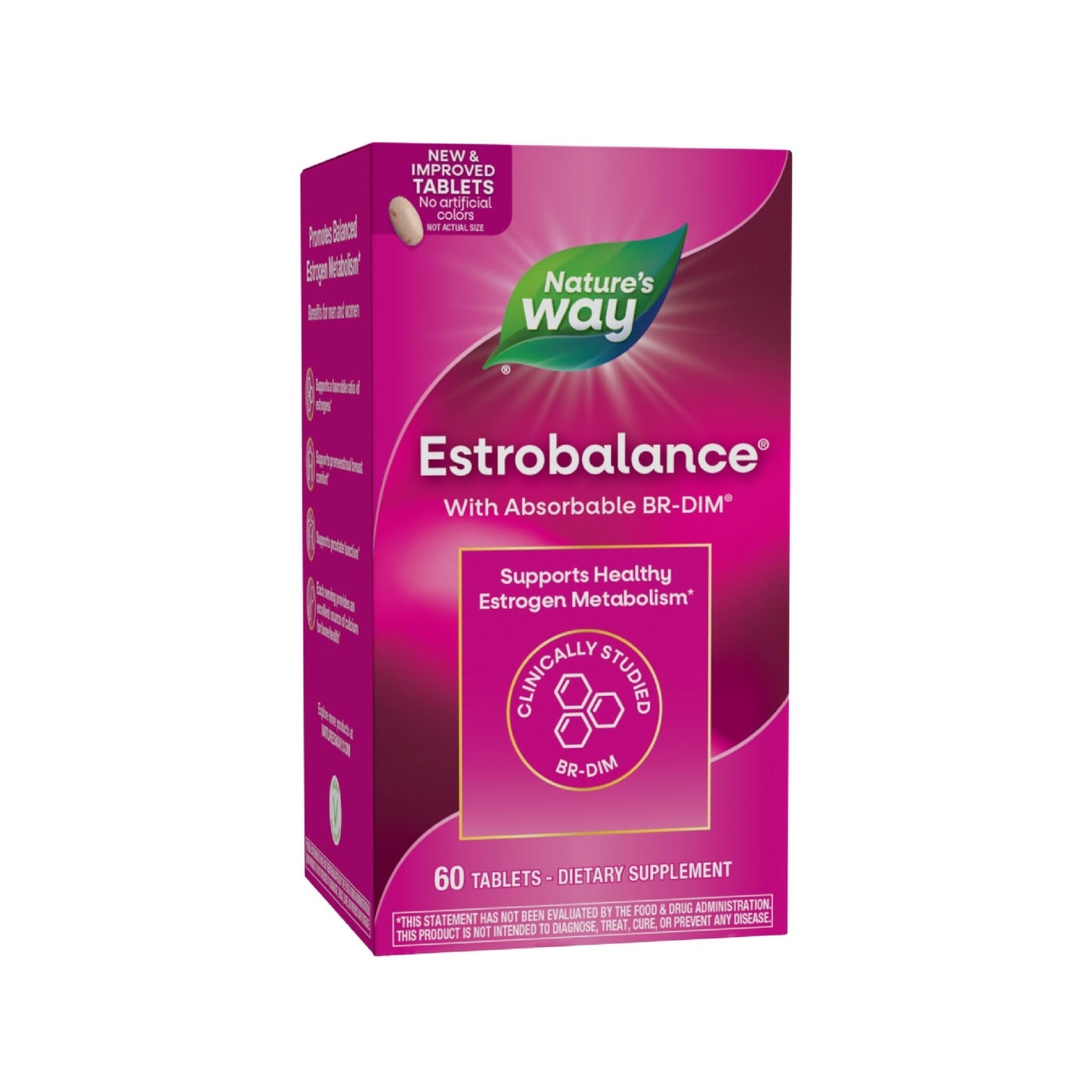Nature's Way Estrobalance, Absorbable BR-DIM, Supports Healthy Estrogen Metabolism*, Vegan, Gluten Free, 60 Tablets (Packaging May Vary) - Maple Wellness Supplements