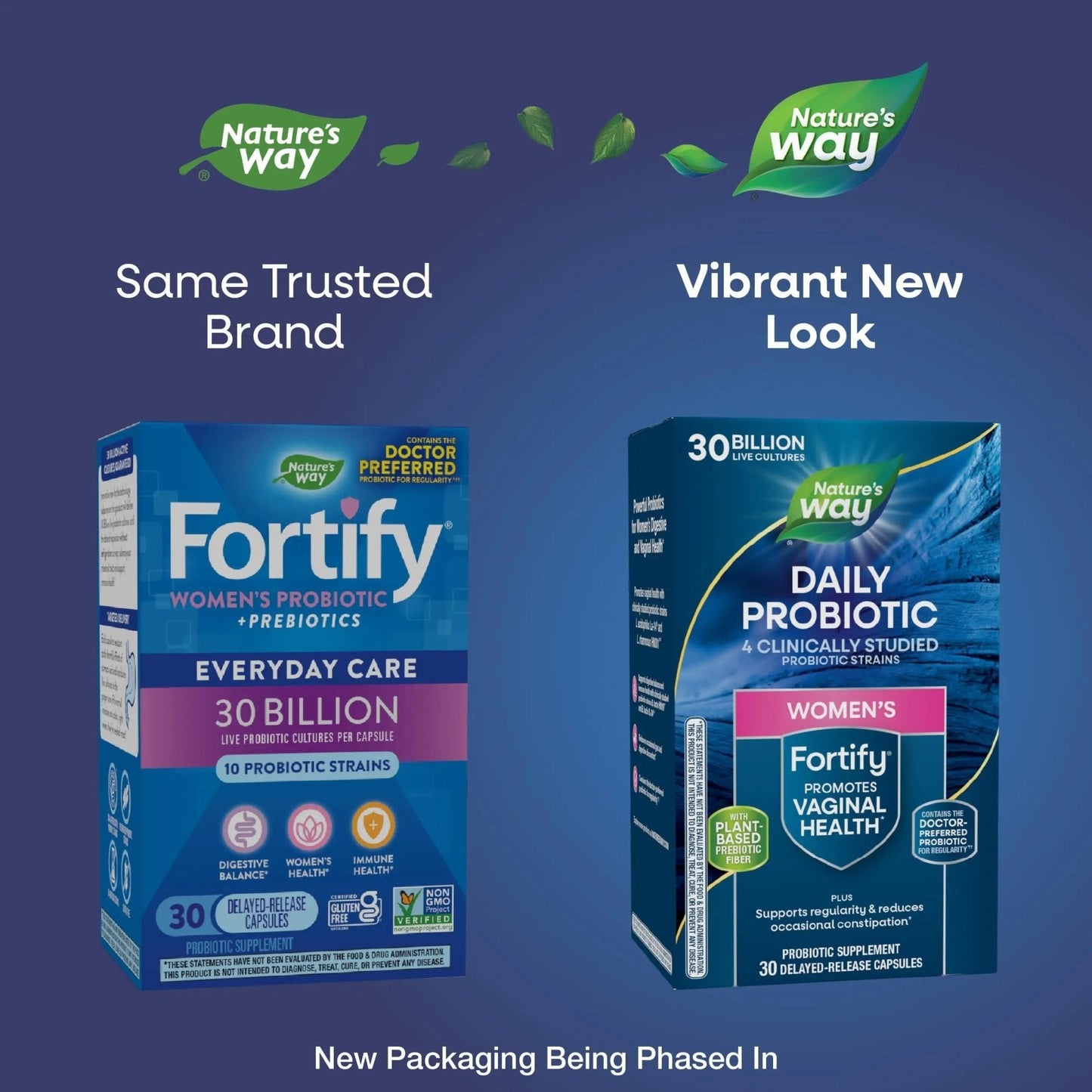Nature’s Way Fortify Women’s Probiotic, 30 Billion Live Cultures, 11 Strains, Prebiotic, 30 Capsules - Maple Wellness Supplements