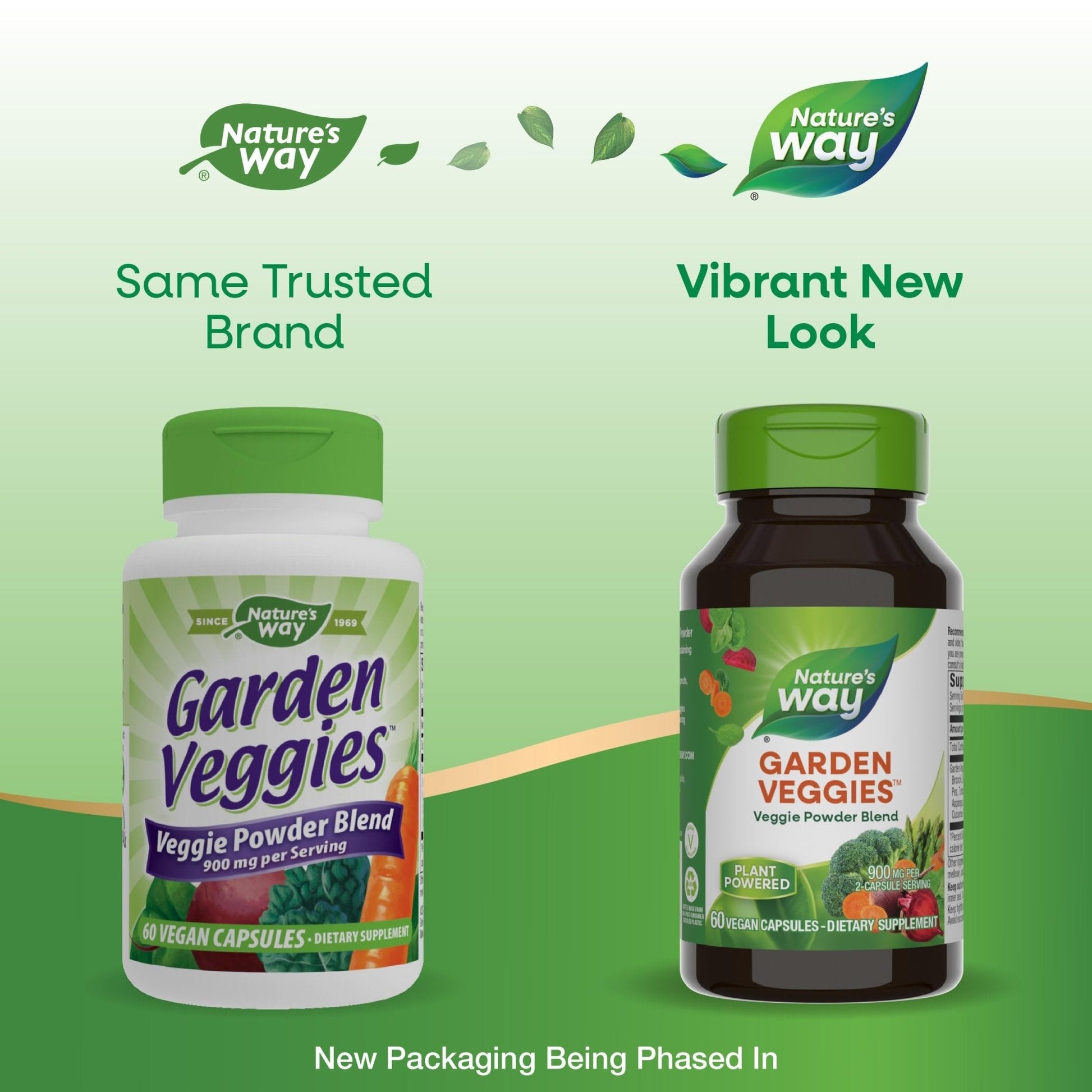 Nature’s Way Garden Veggies, Vegetable Supplement Capsules, Plant-Powered Powder Blend Made with 12 Different Vegetables, Green Superfood Veggie Blend - Maple Wellness Supplements