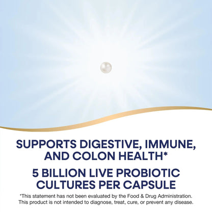 Nature's Way Pearls Max Potency Probiotic for Men and Women, Supports Digestive, Immune, Colon Health*, 5 Billion Live Cultures, No Refrigeration Required, 30 Softgels - Maple Wellness Supplements