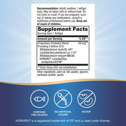 Nature's Way Pearls Max Potency Probiotic for Men and Women, Supports Digestive, Immune, Colon Health*, 5 Billion Live Cultures, No Refrigeration Required, 30 Softgels - Maple Wellness Supplements
