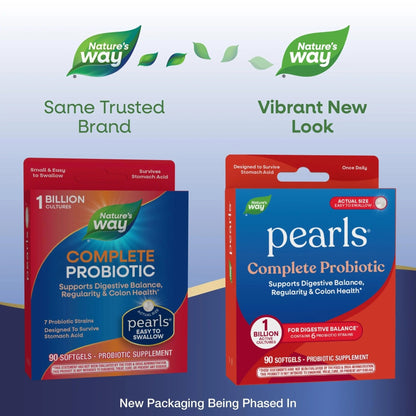 Nature's Way Probiotic Pearls Complete, 1 Billion Live Cultures, 90 Softgels - Maple Wellness Supplements