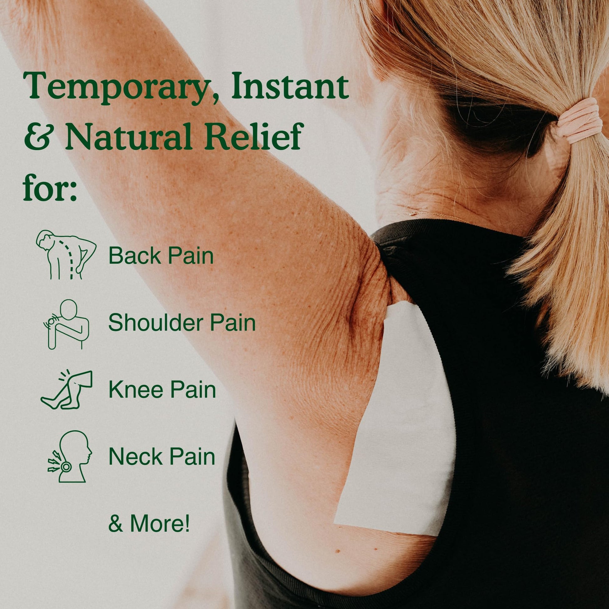 Nature's Willow Natural Pain Relief Patches for Muscles & Joints | Fast-Acting with White Willow Bark | Free from Artificial Fragrances & Dyes | 6 Patches per Pack (3-Pack) - Maple Wellness Supplements