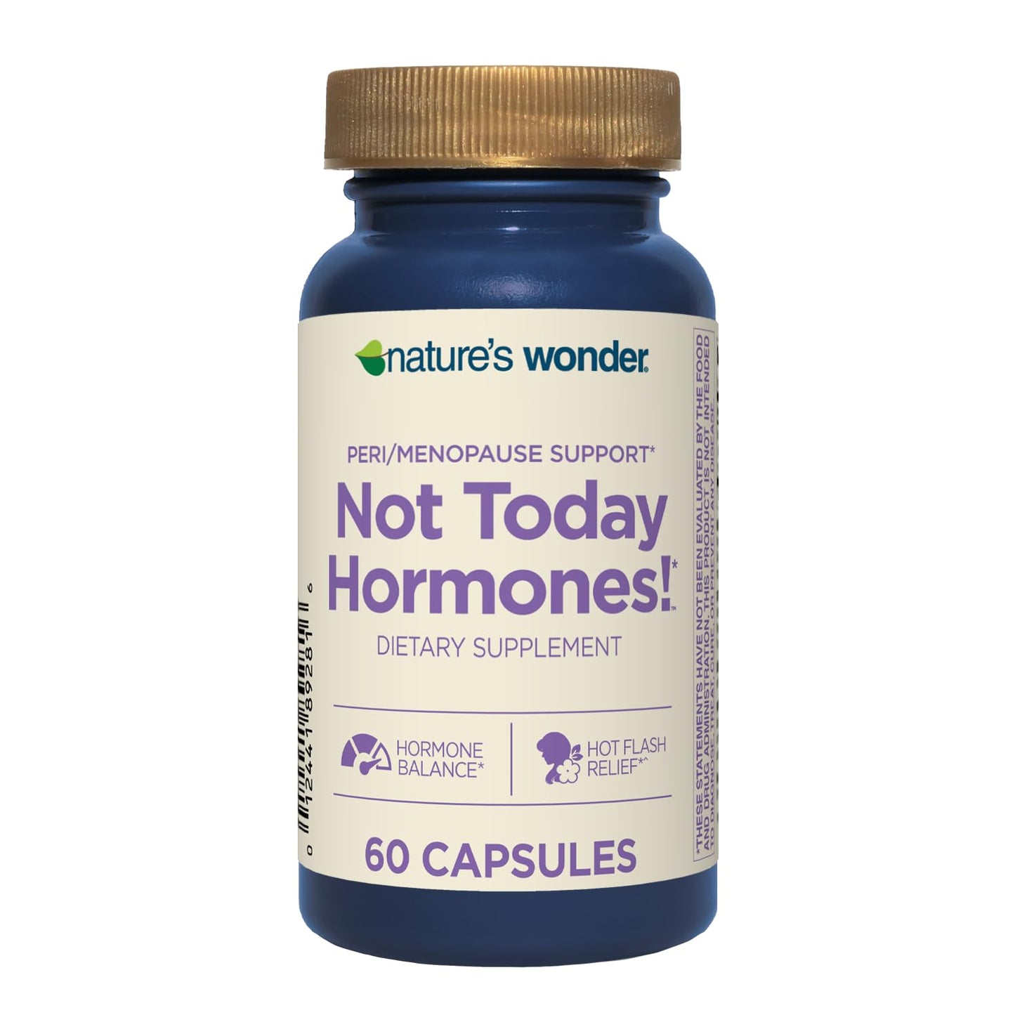 Nature's Wonder Not Today Hormones Perimenopause and Menopause Support Supplement for Women with Estro-G100, Supports Hot Flashes and Night Sweats 60 Vegetarian Capsules, 60 Day Supply - Maple Wellness Supplements