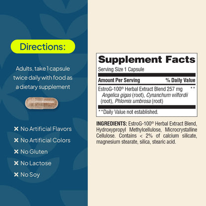 Nature's Wonder Not Today Hormones Perimenopause and Menopause Support Supplement for Women with Estro-G100, Supports Hot Flashes and Night Sweats 60 Vegetarian Capsules, 60 Day Supply - Maple Wellness Supplements
