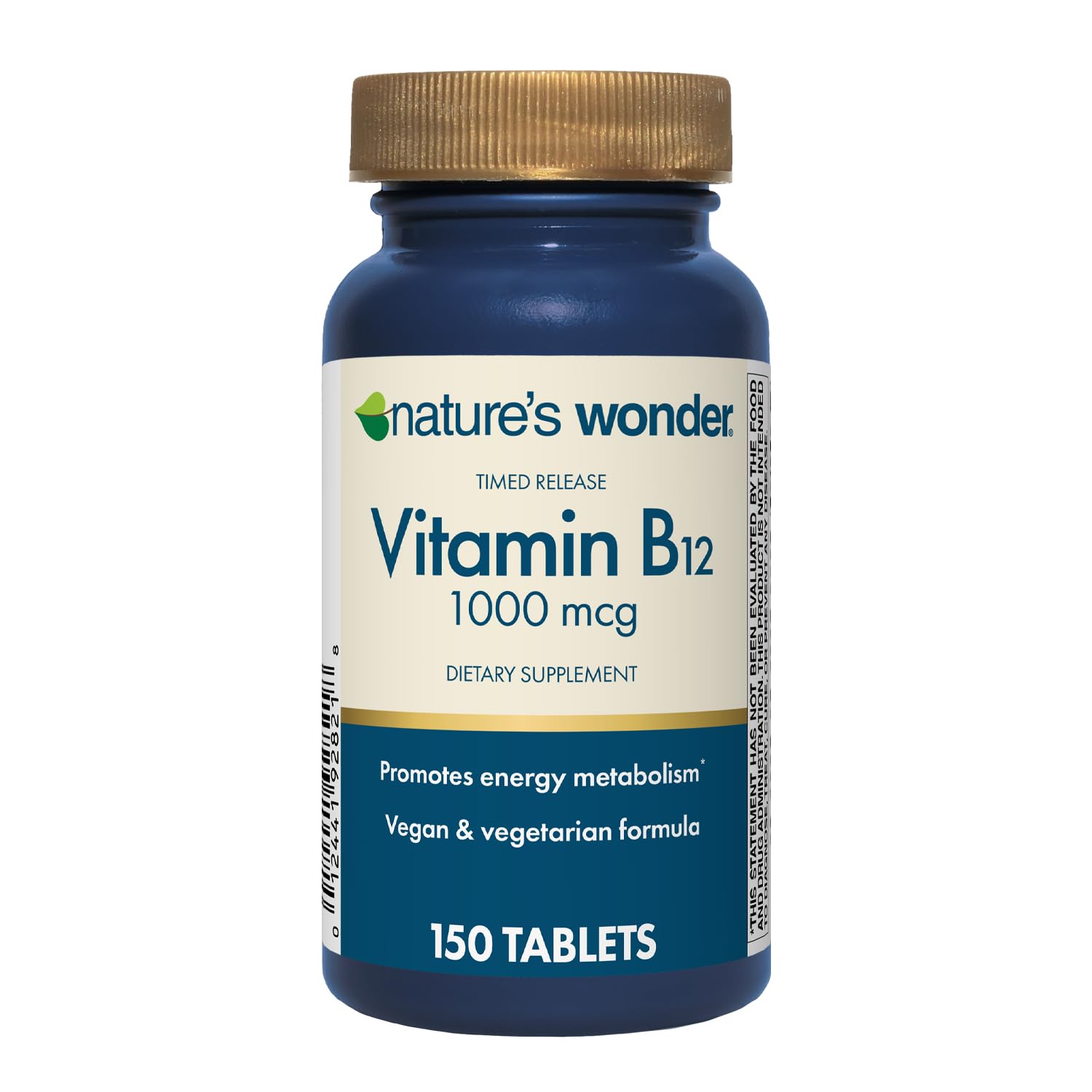 Nature's Wonder Vitamin B12 1000 mcg Timed Release Tablets for Energy Metabolism, Supports Brain Health and Nervous System Health - Maple Wellness Supplements
