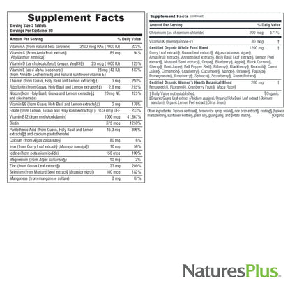 NaturesPlus Source of Life Garden Women’s Multivitamin - 90 Tablets - Supports Energy & Healthy Immune System - Maple Wellness Supplements