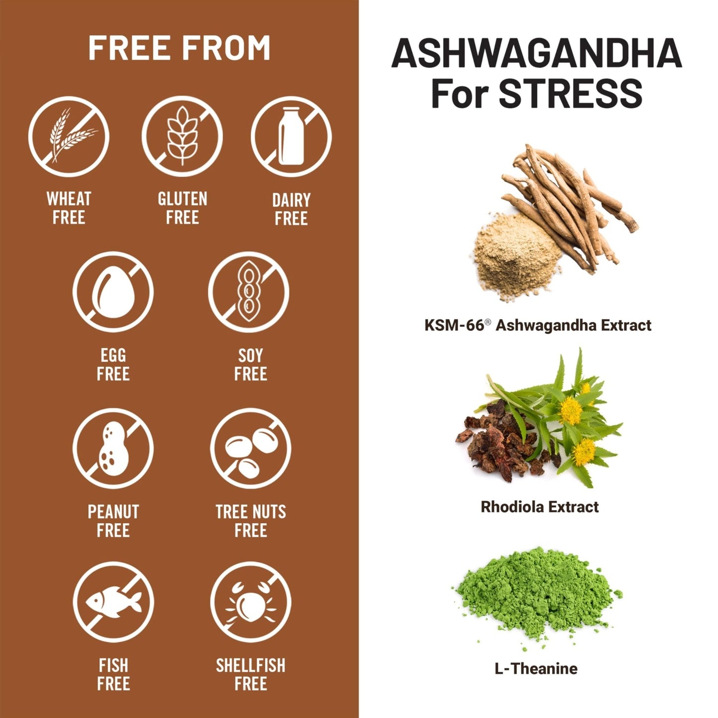 NatureWise Ashwagandha for Stress - With KSM-66 Extract, GABA, L-Theanine, Rhodiola Rosea - Herbal Mood & Sleep Support - Vegan, Non-GMO, Gluten-Free - 60 Capsules[1-Month Supply] - Maple Wellness Supplements