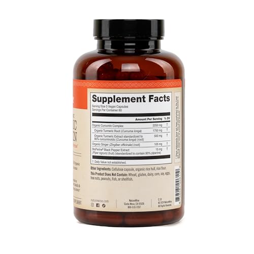 NatureWise Curcumin Turmeric 2250mg - 95% Curcuminoids & BioPerine Black Pepper Extract for Advanced Absorption - Daily Joint and Immune Health Support - Maple Wellness Supplements