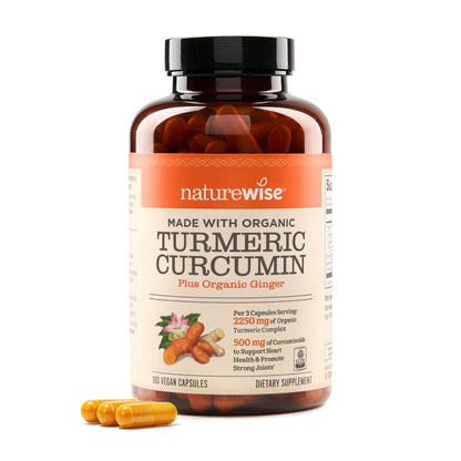 NatureWise Curcumin Turmeric 2250mg - 95% Curcuminoids & BioPerine Black Pepper Extract for Advanced Absorption - Daily Joint and Immune Health Support - Maple Wellness Supplements