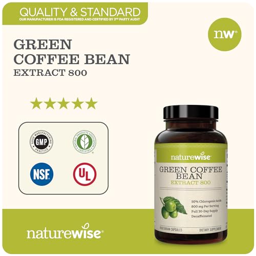 NatureWise Green Coffee Bean Extract - Pure Green Coffee Bean Capsules 800mg - Maple Wellness Supplements