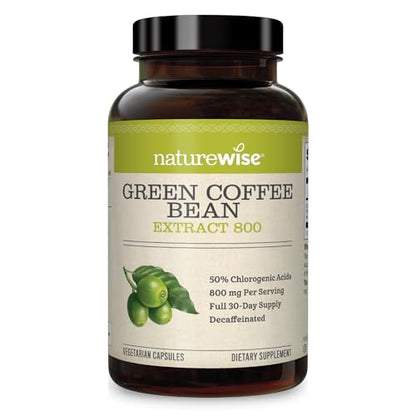 NatureWise Green Coffee Bean Extract - Pure Green Coffee Bean Capsules 800mg - Maple Wellness Supplements