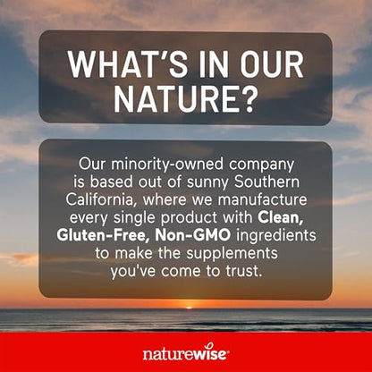 NatureWise Vitamin B Complex for Women and Men - with Folic Acid Biotin B1 B2 B3 B6 B12 - Support Cellular Energy & Mental Clarity - Gluten & Dairy Free - Maple Wellness Supplements