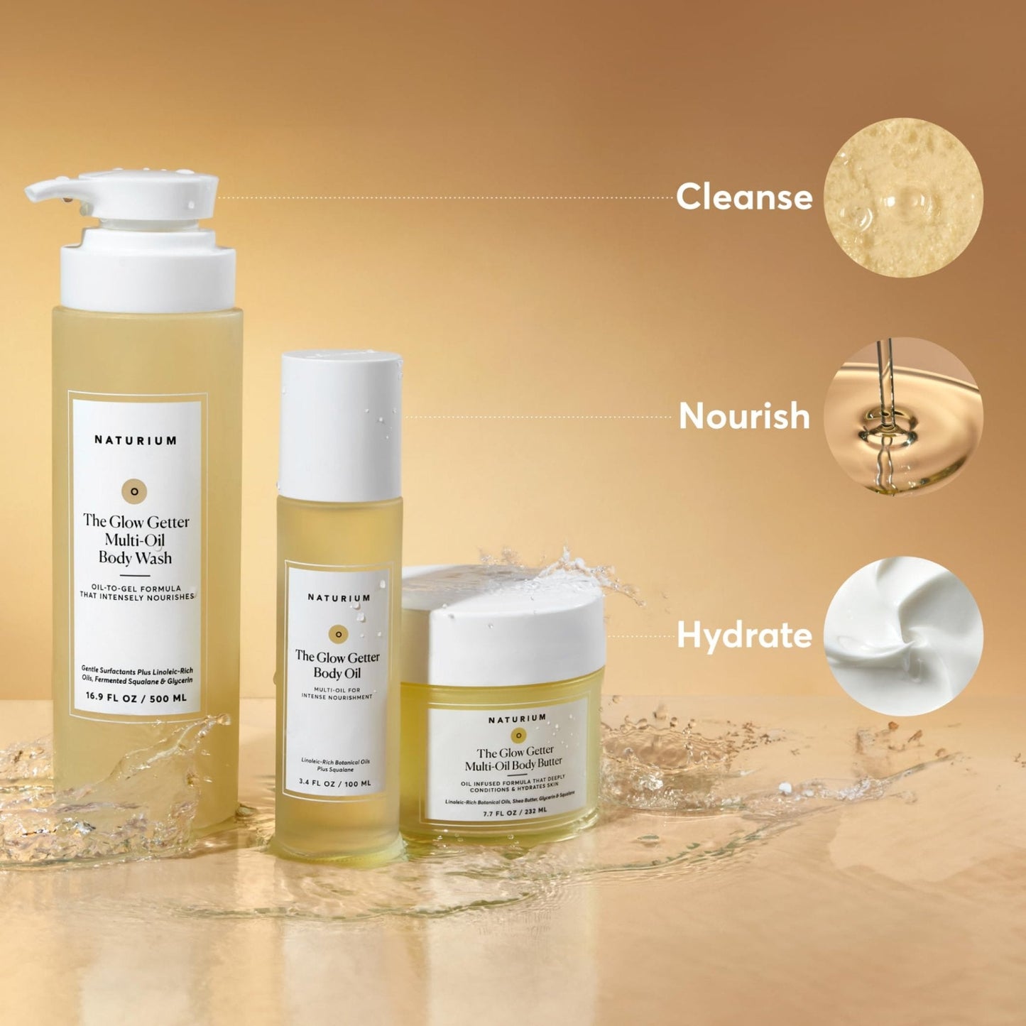 Naturium The Glow Getter Body Oil, Multi-Oil for Intense Nourishment, Hydrating & Moisturizing Formula, Vegan & Cruelty-Free, 3.4 oz - Maple Wellness Supplements