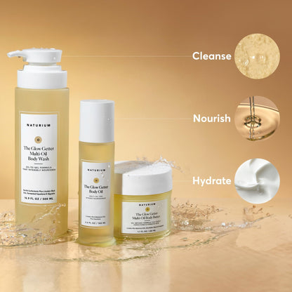 Naturium The Glow Getter Body Oil, Multi-Oil for Intense Nourishment, Hydrating & Moisturizing Formula, Vegan & Cruelty-Free, 3.4 oz - Maple Wellness Supplements