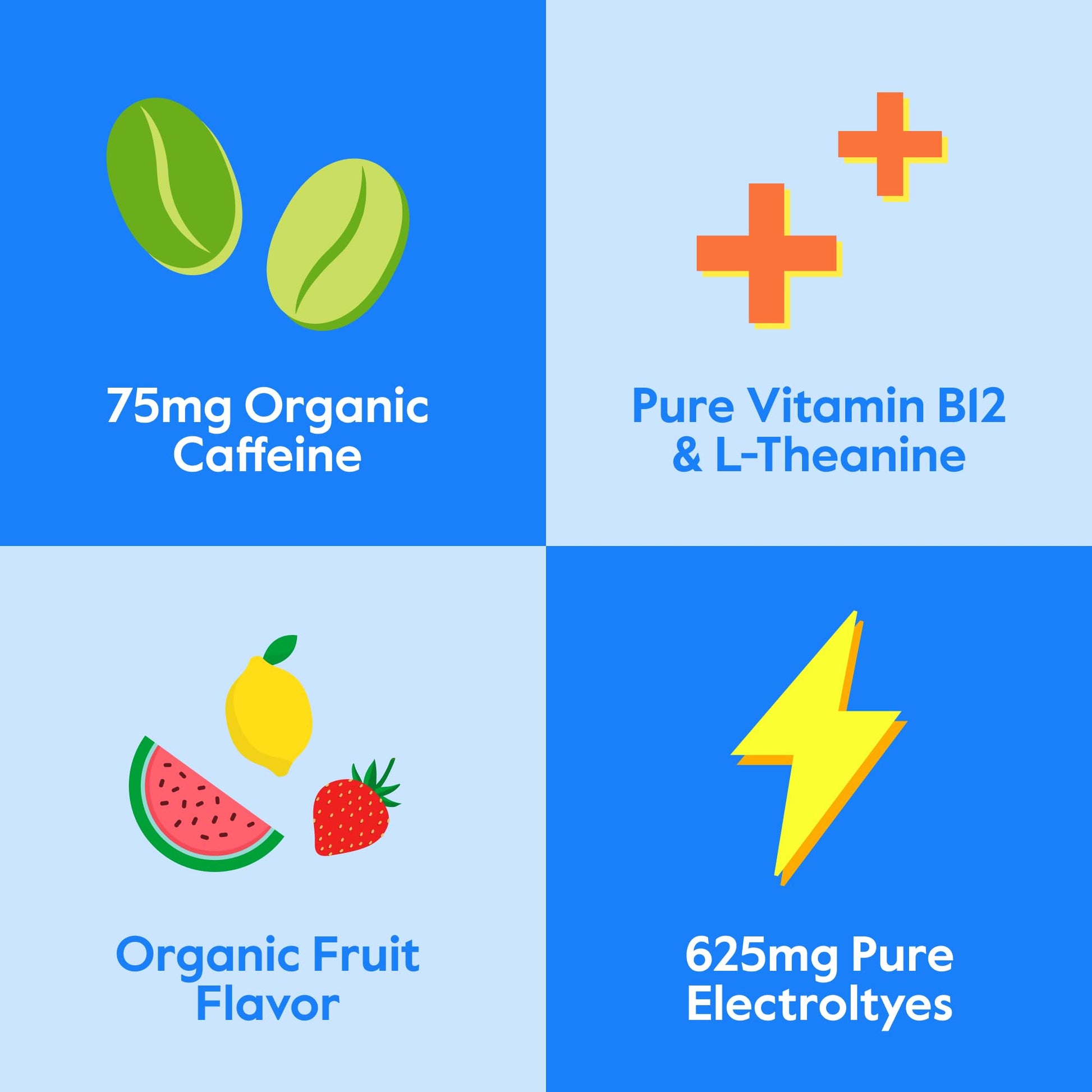 Nectar Energy Booster - Organic Caffeine, B12 & Electrolytes - Sugar Free & Zero Calorie – Healthy Coffee, Energy Drink & Soda Alternative – Hydration & Energy Supplement (Variety 30 Powder Packets) - Maple Wellness Supplements