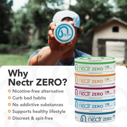 Nectr Energy Zero Pouches - No Caffeine, No Sugar, Zero Calories Mini Pouches for Oral Fixation and Stress Relief - 4 Pucks of 20 - Sweet Mango Flavor - Maple Wellness Supplements