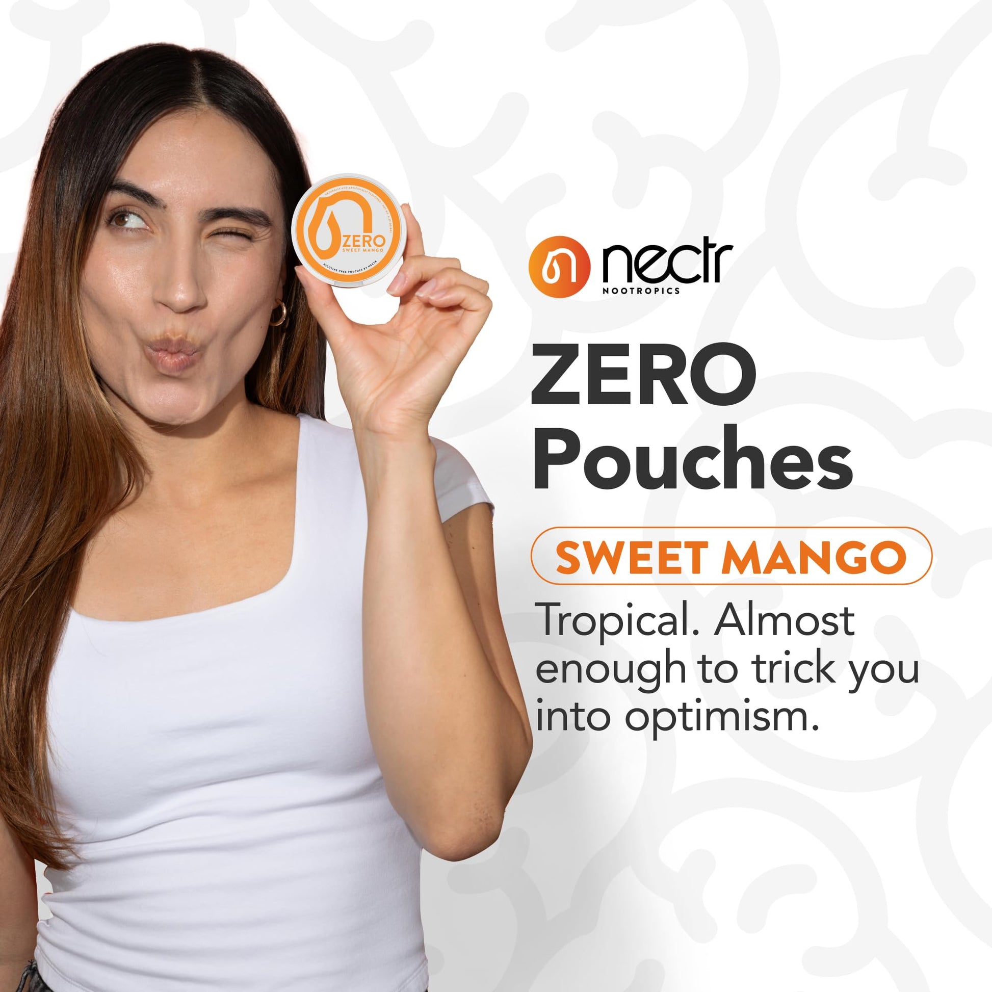 Nectr Energy Zero Pouches - No Caffeine, No Sugar, Zero Calories Mini Pouches for Oral Fixation and Stress Relief - 4 Pucks of 20 - Sweet Mango Flavor - Maple Wellness Supplements