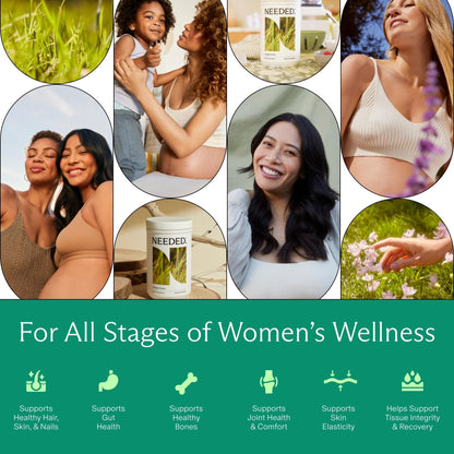 Needed. Hydrolyzed Collagen Protein Powder | Expert-Backed & Clean Sourced | Supports Skin, Hair, Joints | Grass-fed, Pasture-Raised, Hormone-Free | 1lb - Maple Wellness Supplements