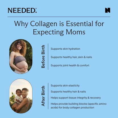 Needed. Hydrolyzed Collagen Protein Powder | Expert-Backed & Clean Sourced | Supports Skin, Hair, Joints | Grass-fed, Pasture-Raised, Hormone-Free | 1lb - Maple Wellness Supplements