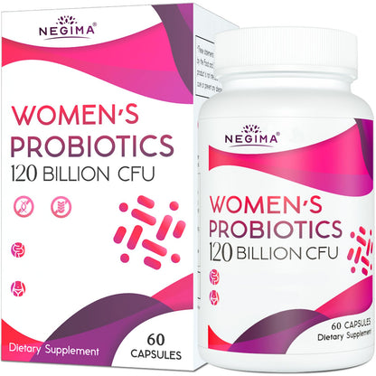Negima Menopause Supplements for Women, 120 Billion CFUs Probiotics for Women, 13-in-1 Herbs & Botanicals Complex, for Menopause - 60 Caps - Maple Wellness Supplements