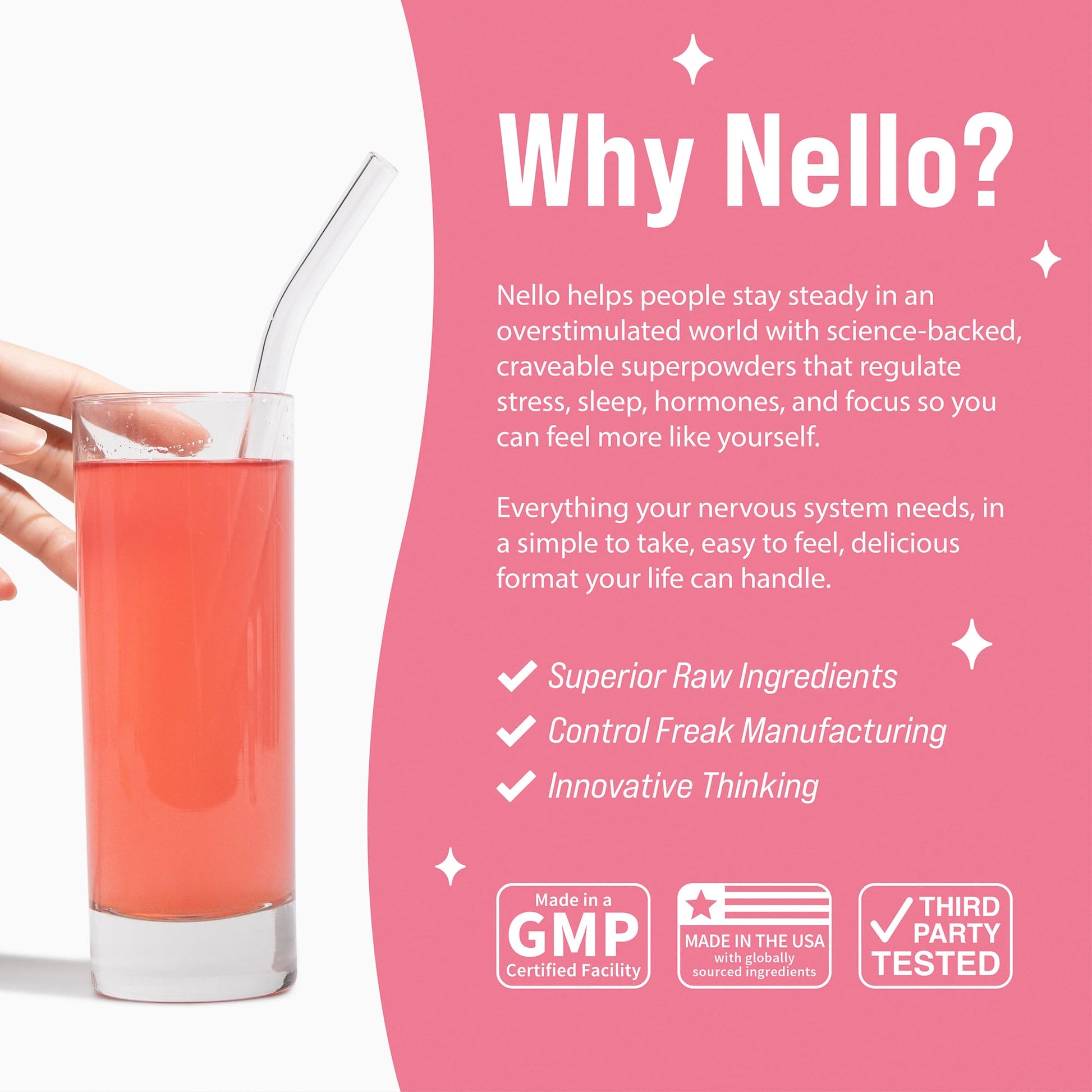 Nello Superbalance Hormonal Support Drink Mix, SRI-81 Shatavari, Myo-Inositol, Rhodiola Rosea, Vitamin C, Magnesium, Theobromine - Maple Wellness Supplements