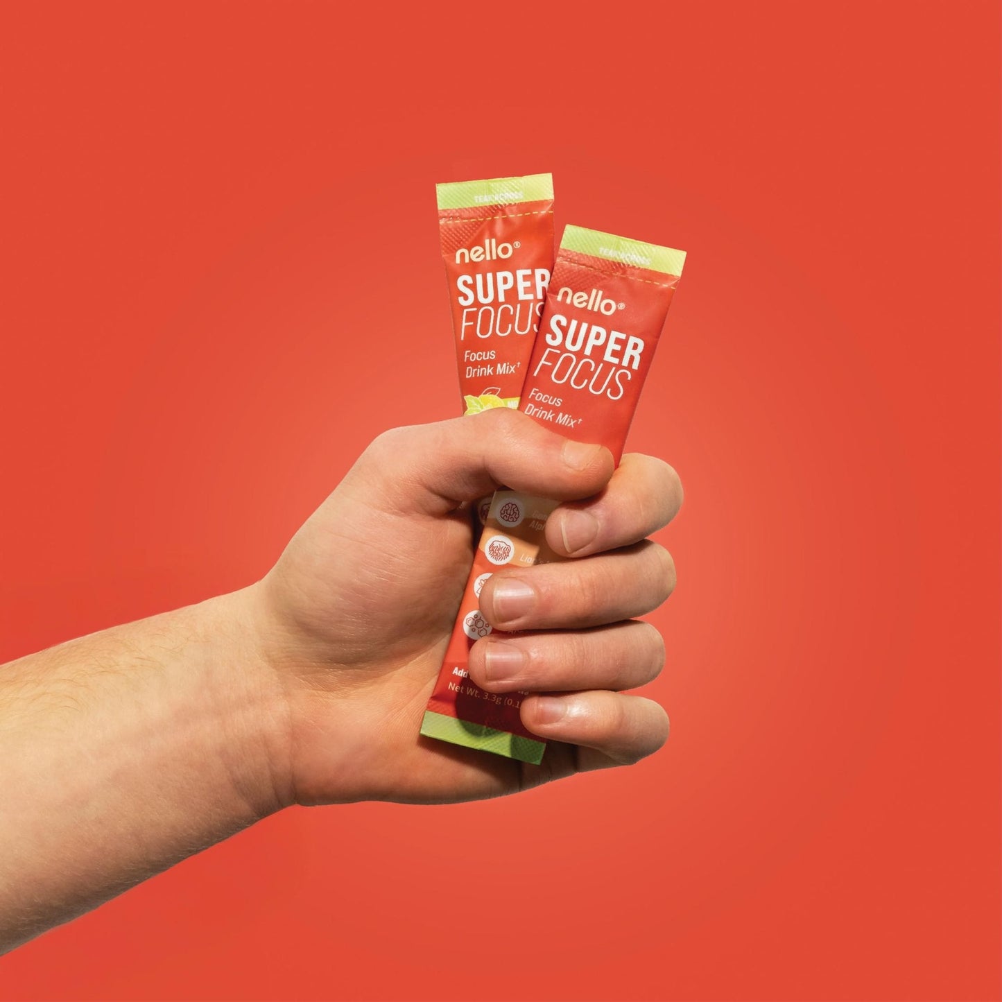 Nello Superfocus Mojito – Nootropic Focus Drink Mix, 20 On-The-Go Packets, Alpha GPC, Lion’s Mane, Rhodiola, Sugar-Free - Maple Wellness Supplements