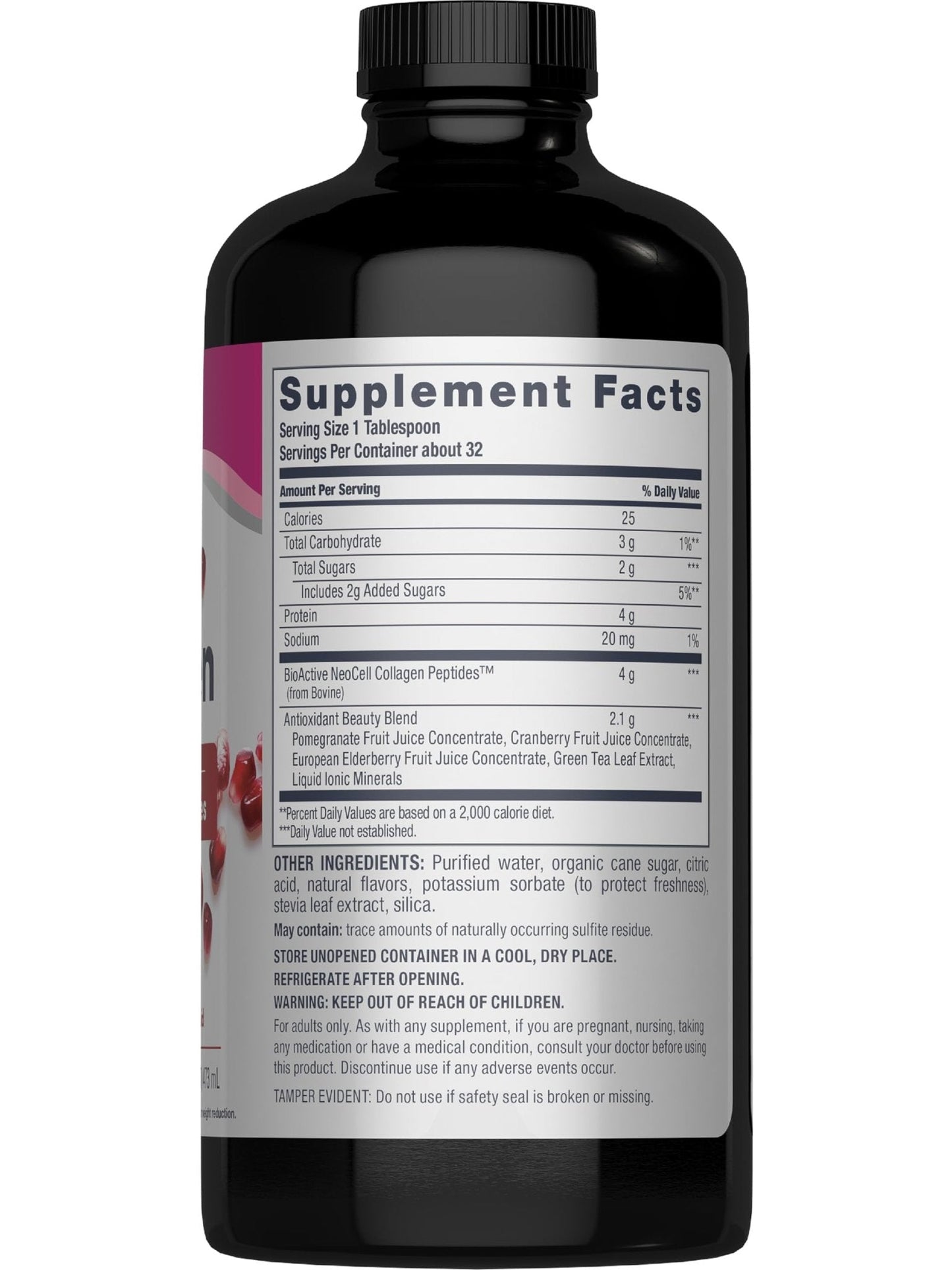 NeoCell Advanced Liquid Collagen | 4000 mg | Pomegranate and Fruit Juice Concentrates | for Women and Men | 16 fl oz - Maple Wellness Supplements