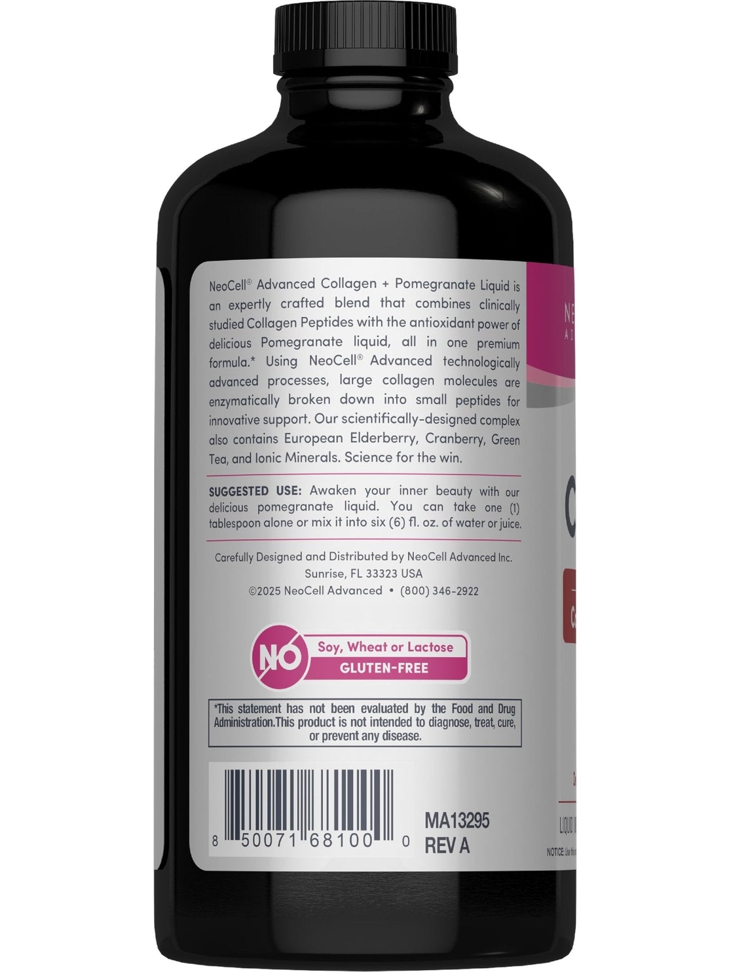 NeoCell Advanced Liquid Collagen | 4000 mg | Pomegranate and Fruit Juice Concentrates | for Women and Men | 16 fl oz - Maple Wellness Supplements