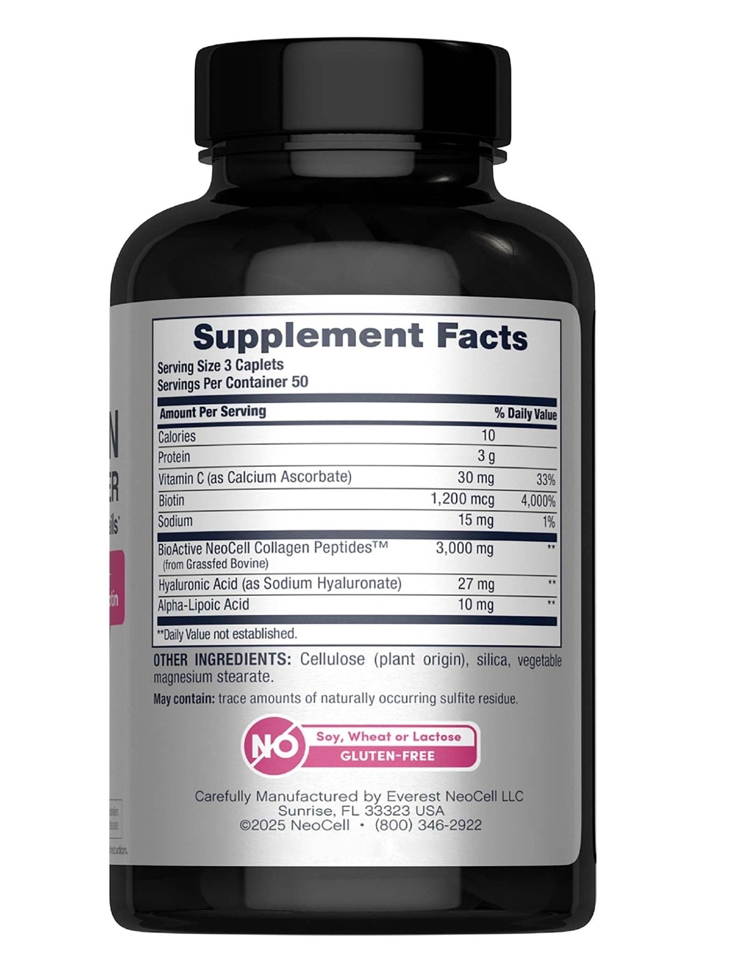 NeoCell Collagen Beauty Builder | 150 Caplets | Grass Fed BioActive Peptides | with Biotin and Hyaluronic Acid | Radiant Skin & Strong Nails Supplement - Maple Wellness Supplements