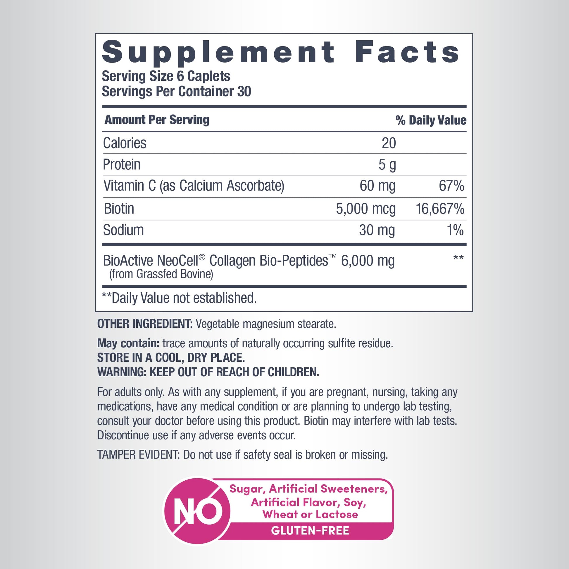NeoCell Collagen Peptides Pills | 180 Tablets | with Vitamin C and Biotin | Grass Fed Bovine | Hair, Skin, & Nails | for Women and Men - Maple Wellness Supplements