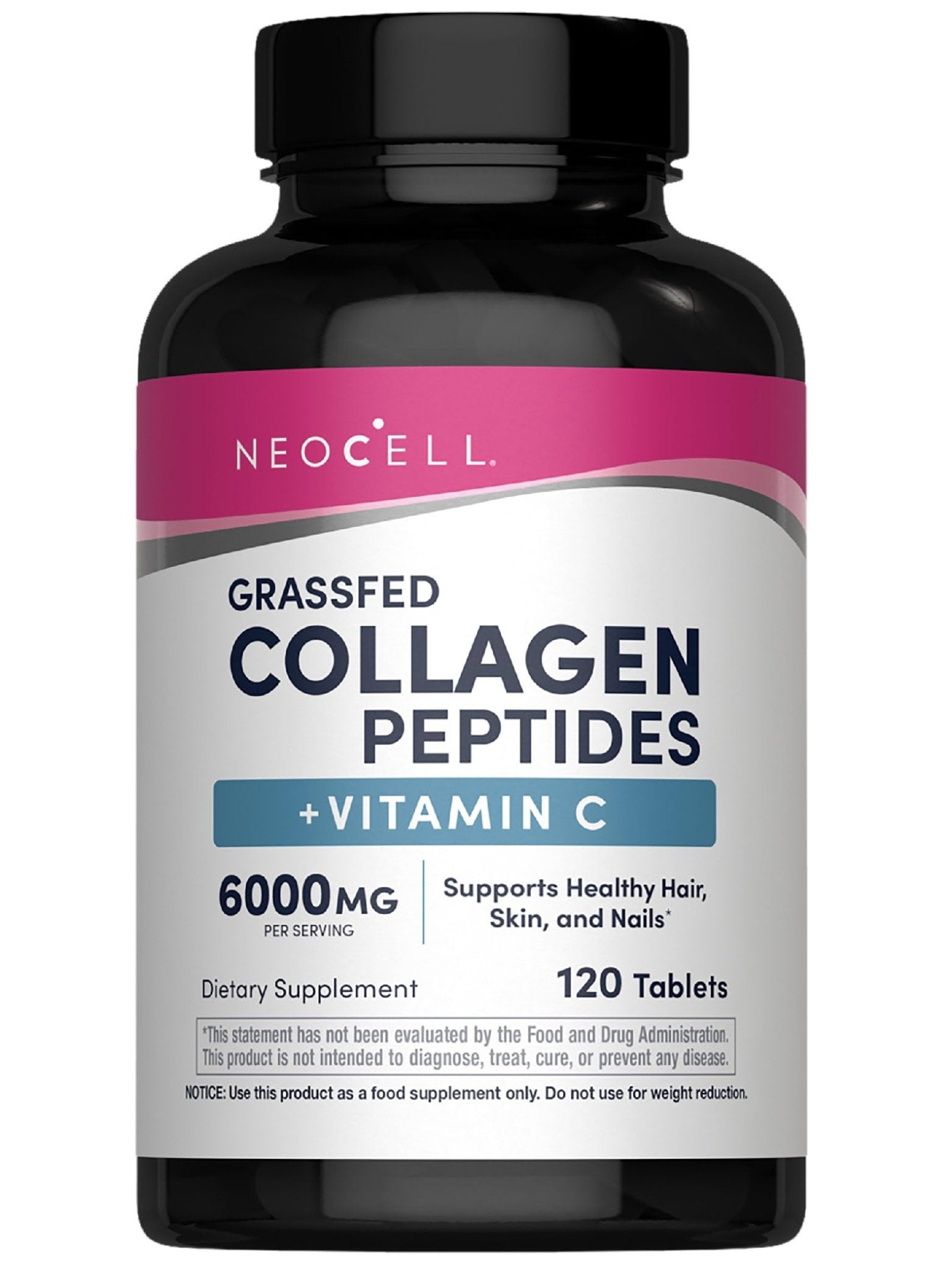 NeoCell Super Collagen with Vitamin C, 120ct Collagen Pills, Non-GMO, Grass Fed, Paleo Friendly, Gluten Free, Collagen Peptides Types 1 & 3 for Hair, Skin, Nails and Joints - Maple Wellness Supplements
