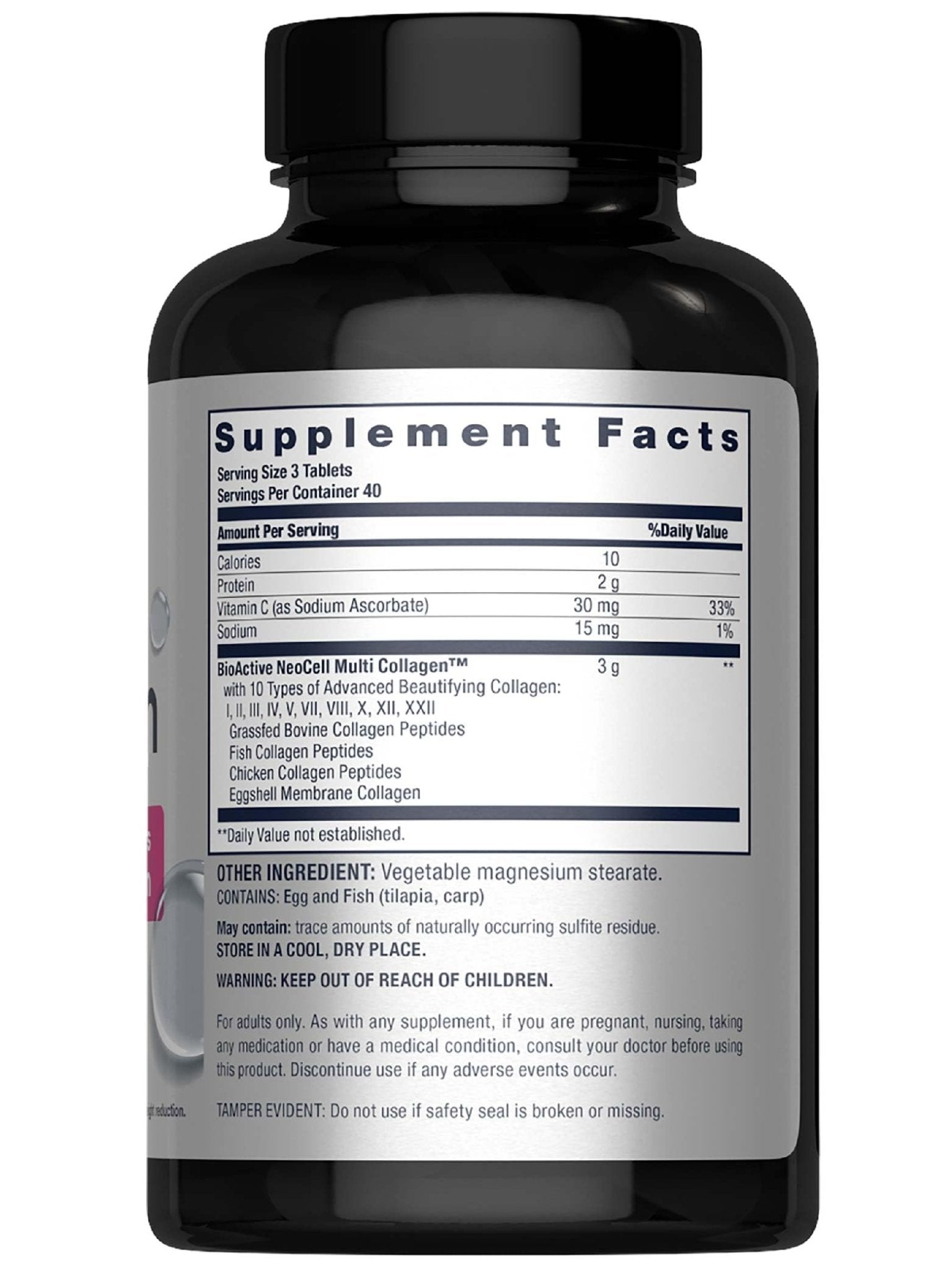 NeoCell Super Multi Collagen Peptides | 120 Tablets | 10 Types of Collagen | Skin, Hair and Nails | Beauty Supplement | For Men and Women - Maple Wellness Supplements