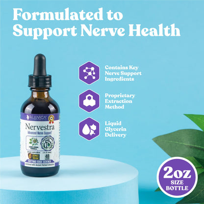 Nervestra - Nerve Health, with Alpha Lipoic Acid, to Bolster Nerve Health and Support Healthy Nerve Function - Alpha Lipoic Acid, Vitamin B6, White Willow Bark Turmeric Passionflower & More! - Maple Wellness Supplements