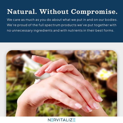 Nervitalize Fast Acting Nerve Pain Relief Cream Maximum Strength Formula - 3 fl oz - Helps Provide Neuro Pain Relief and Deep Nerve Nourishment to Support Normal Nerve Function - Made in The USA - Maple Wellness Supplements