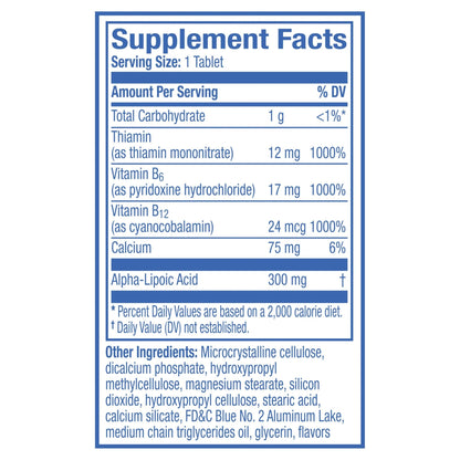 Nervive Nerve Health, Alpha Lipoic Acid, Fortify Nerve Health, Healthy Nerve Function, Healthy Blood Circulation, Supplement, Tablet, 60 Tablets - Maple Wellness Supplements