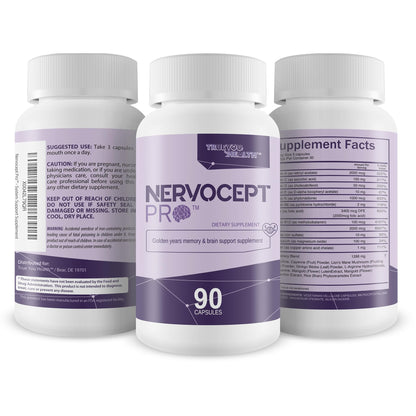 Nervocept Pro - Our Best Nerve Support Capsules - Lions Mane, Magnesium, Vitamin B For Nerve Repair - Vitamin D for Nerves - Lions Mane Memory & Nerve Support - Vitamin B12 Nerve Support - Maple Wellness Supplements