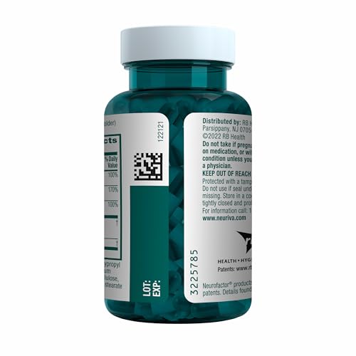 NEURIVA Plus Brain Supplement for Memory and Focus Clinically Tested Nootropics for Concentration for Mental Clarity, Cognitive Enhancement Vitamins B6, B12 - Maple Wellness Supplements