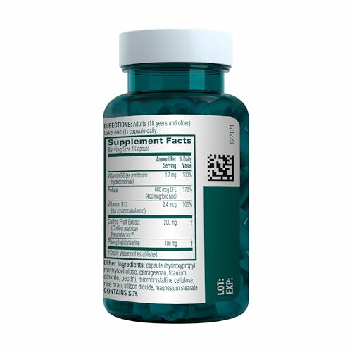 NEURIVA Plus Brain Supplement for Memory and Focus Clinically Tested Nootropics for Concentration for Mental Clarity, Cognitive Enhancement Vitamins B6, B12 - Maple Wellness Supplements