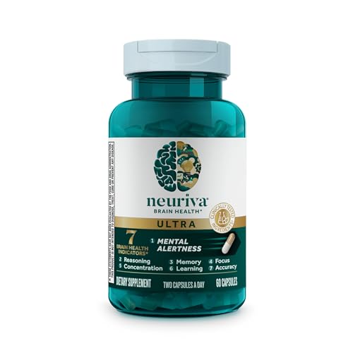 NEURIVA Ultra Decaffeinated Clinically Tested Supplement for Mental Alertness, Memory, Focus & Concentration, Cognivive, Neurofactor - Maple Wellness Supplements