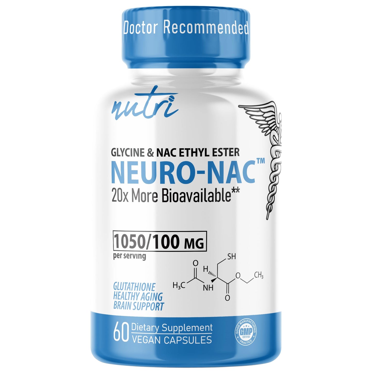 Neuro NAC Supplement N-Acetyl Cysteine Ethyl Ester - 20x More Bioavailable Than NAC 600 mg - Boost Glutathione 10x More Than Liposomal Glutathione - Maple Wellness Supplements