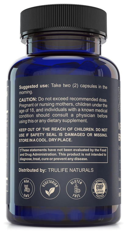 NEUROACT Brain Health Memory, Focus, Concentration, Mental Clarity with CognatiQ, Vitamin B3 & B6 | Manage Stress & Elevate Mood | Holistic Brain Health Formula, Sustained Energy & Well Being - Maple Wellness Supplements